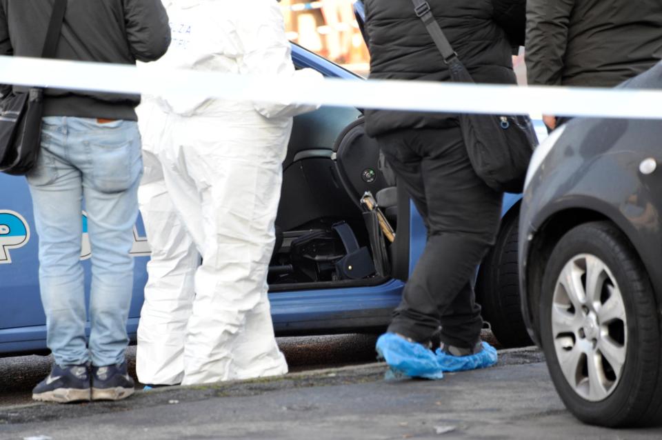  The Tunisian had strong links to Italy after he moved to Europe in 2011. Here, a police car is checked for evidence of the shooting