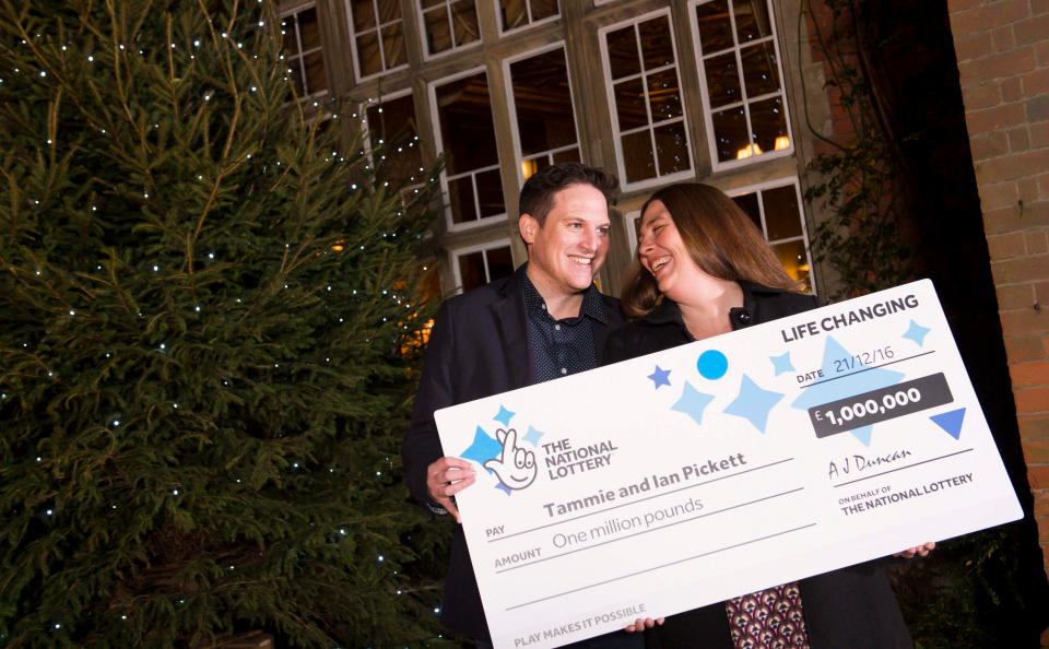  Ian and Tammie Pickett celebrating their £1m scratchcard win