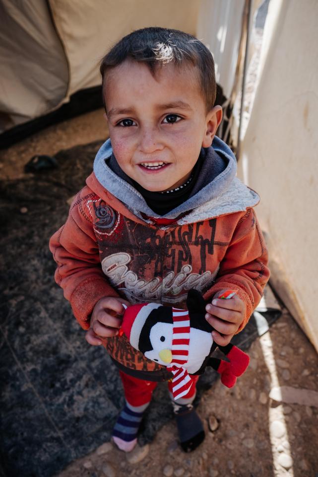  Iraqi tot Rafih Ahmad at the Zelikan refugee camp