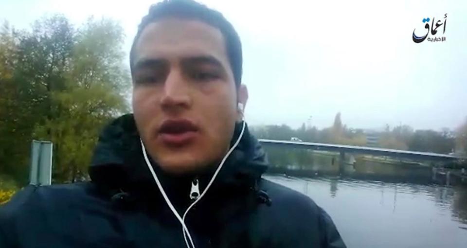  The twisted terrorist pledged his support to Islamic State in a video before the attack