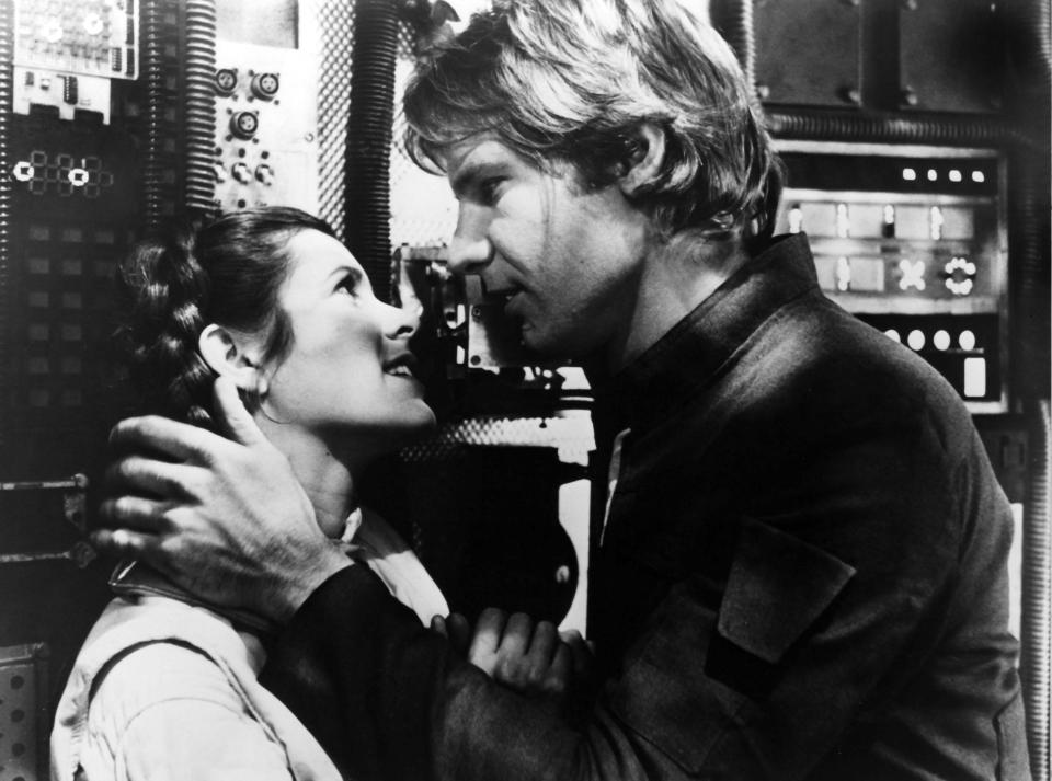  Her role in the first films saw her embark on an affair with co-star Harrison Ford