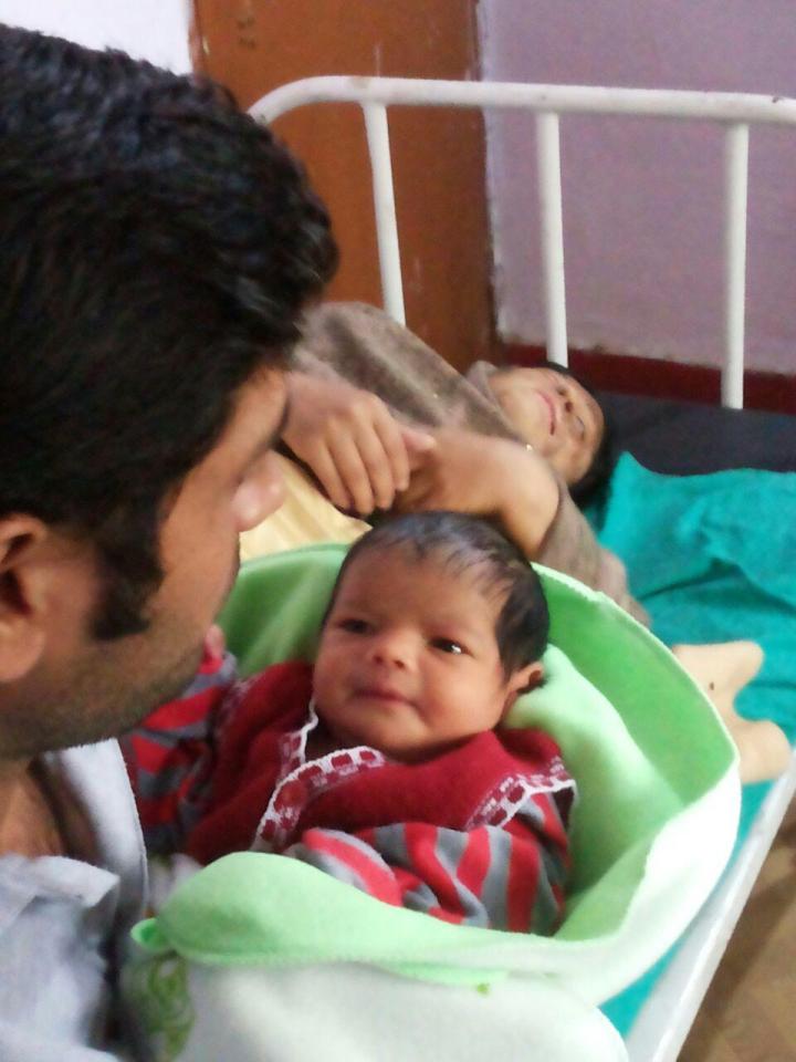  The couple have called their 7lb baby girl 'Pari' or Fairy.