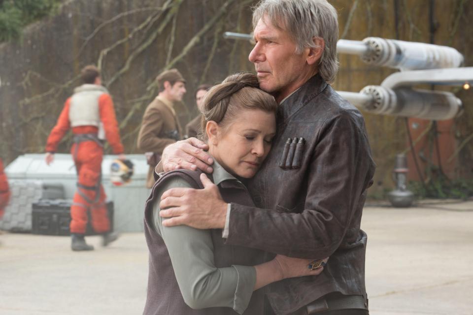  Harrison Ford said he was shocked and saddened to hear about his Star Wars co-star Carrie Fisher's heart attack