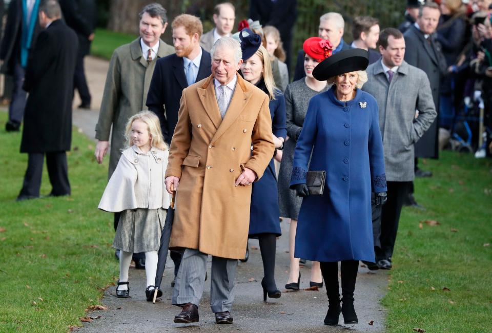  Prince Charles, Prince Philip and the Duchess of Cornwall attend the service this morning