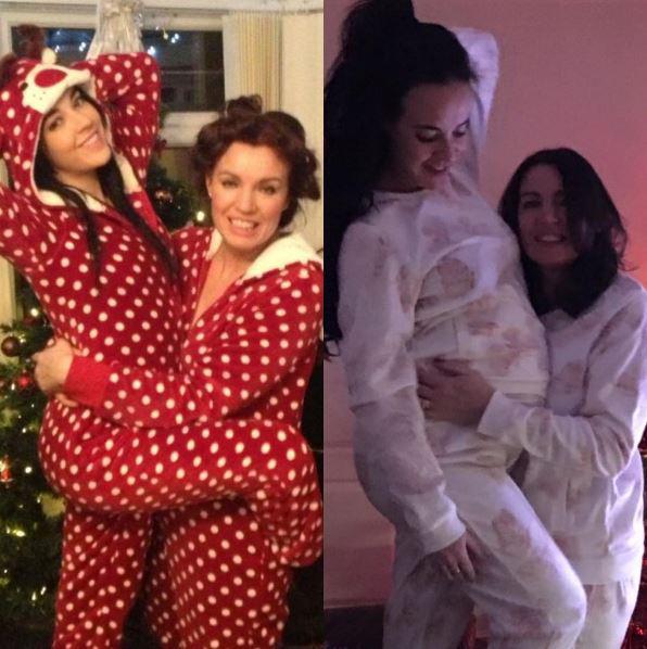  Stephanie Davis recreates a pic with her mum in onesies