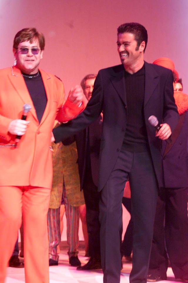  Elton John and George Michael at The Stonewall concert at The Albert Hall in 1999