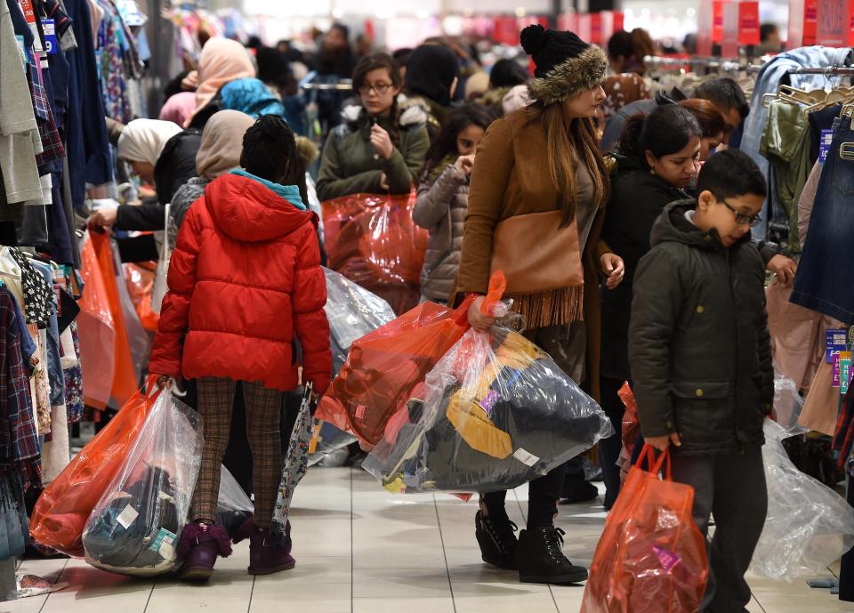  Shoppers were also on hand to snap up bargains at a NEXT store in Leicester