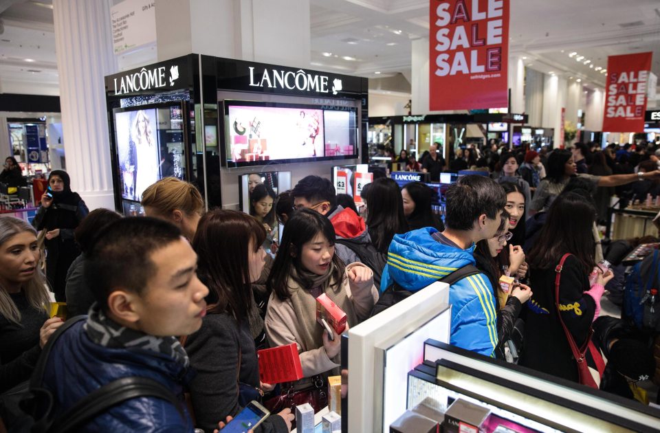  It was pandemonium inside the Oxford Street store