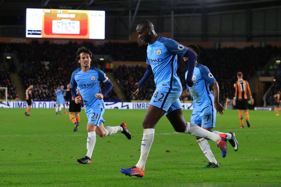  Yaya Toure gave the visitors the lead with a calmly taken penalty