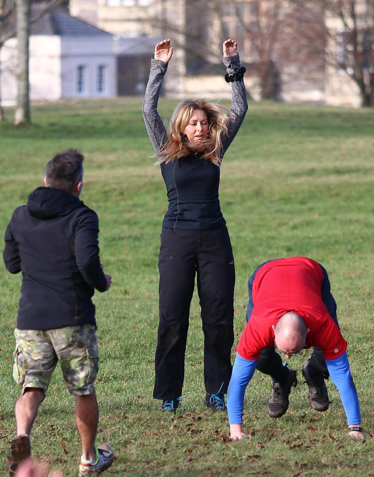  High as you can . . . Carol Vorderman beats other ladies to the top