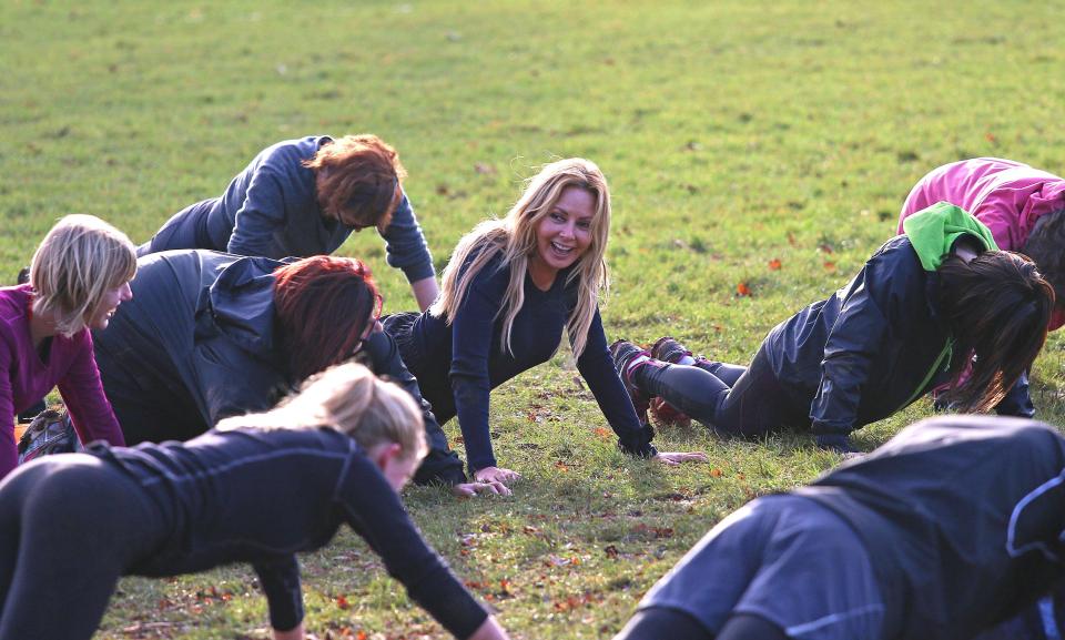  Modern woman . . . Carol Vorderman impresses locals with her moves