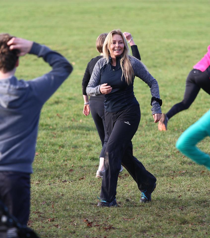  Run for it . . . Carol Vorderman is put through her paces in Bristol