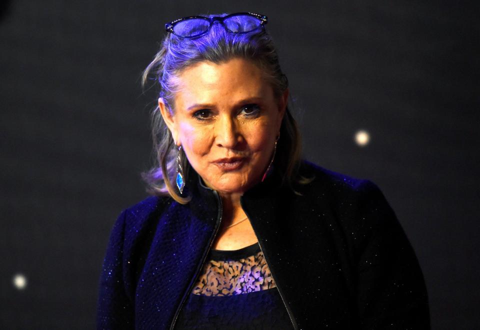  Carrie died on Tuesday, four days after suffering a heart attack on a flight between London and LA