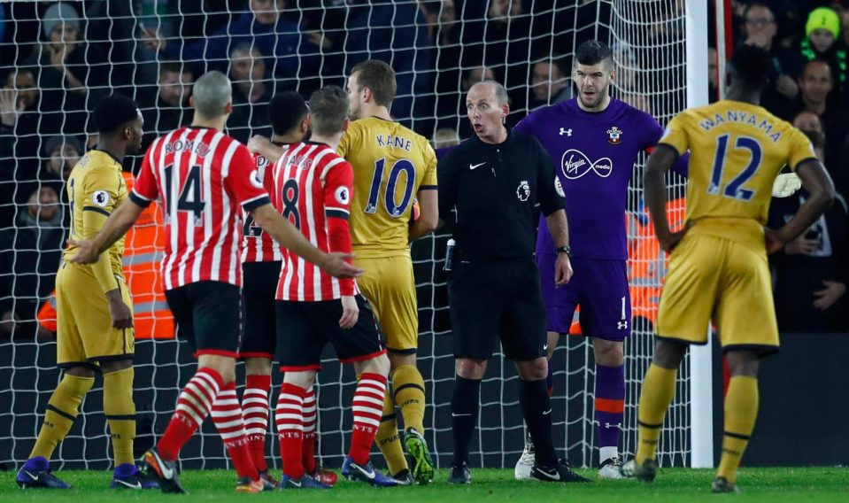  Mike Dean has drawn anger from rival fans after seemingly favouring Spurs