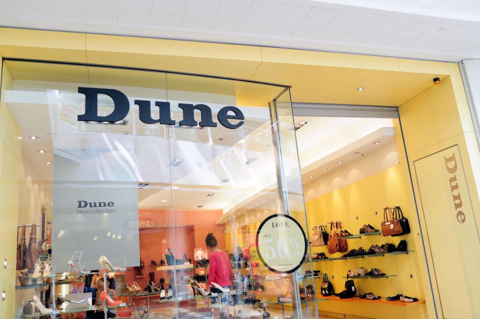  Footwear chain Dune is another high street shop that uses the technology