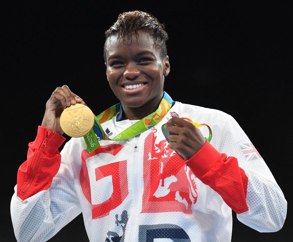  Nicola Adams with her 2016 Rio Olympics gold medal