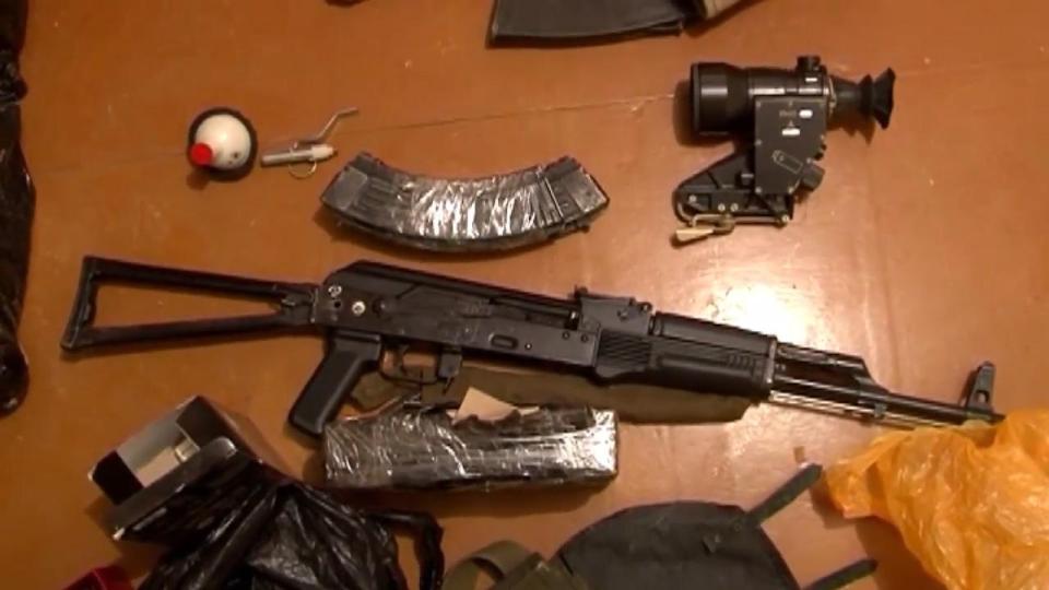  Some of the wepaons found by Russian anti-terror authorities