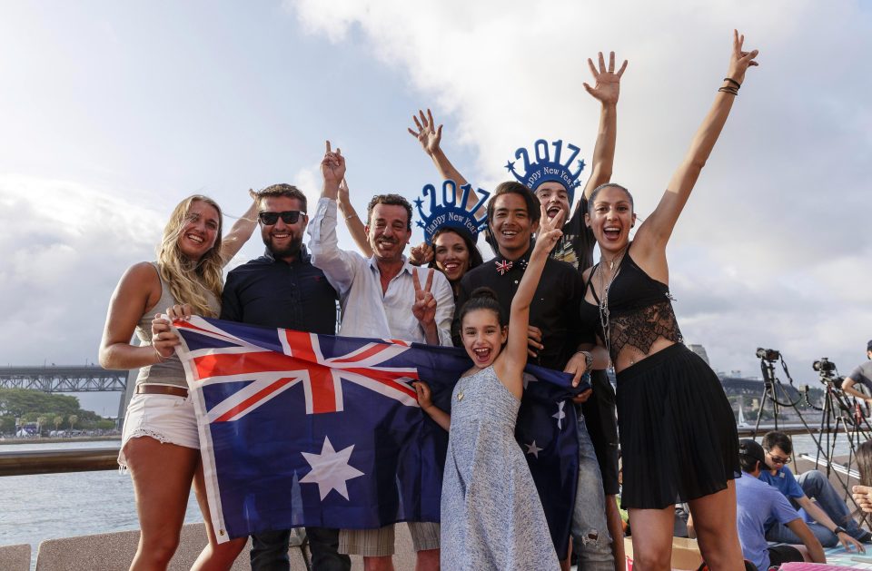  Australia followed Tonga which was the first to enter 2017