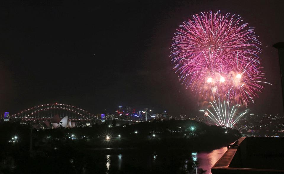  The new year events began just before 11am GMT in the city