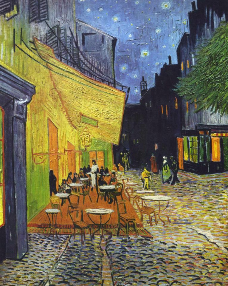  Vincent Van Gogh painted The Terrace at Night in 1888