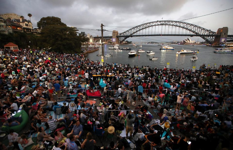  Crowds gather at McMahons Point on New Year's Eve on Sydney Harbour