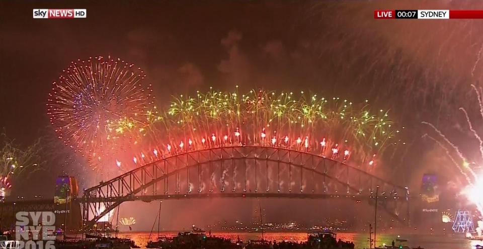  The display, one of the most grand in the world, began at around 1pm GMT