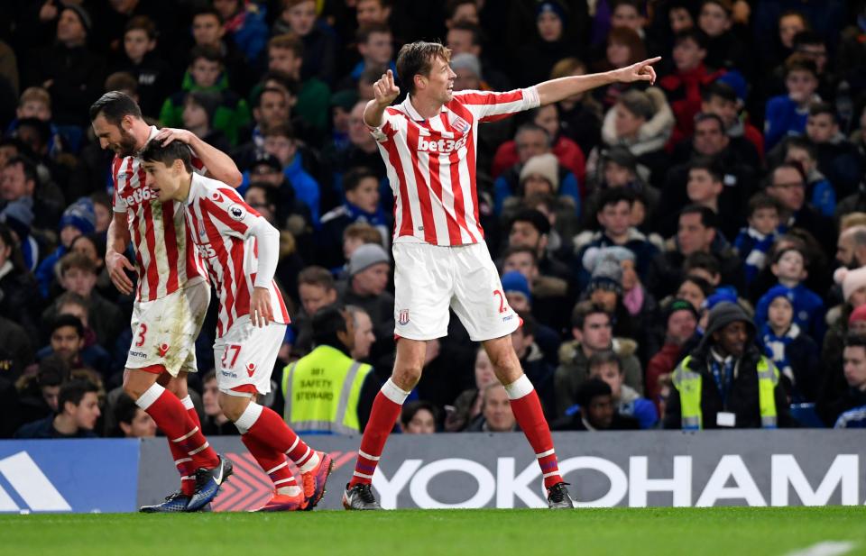  Peter Crouch was brilliant for Stoke, scoring a goal and setting up another