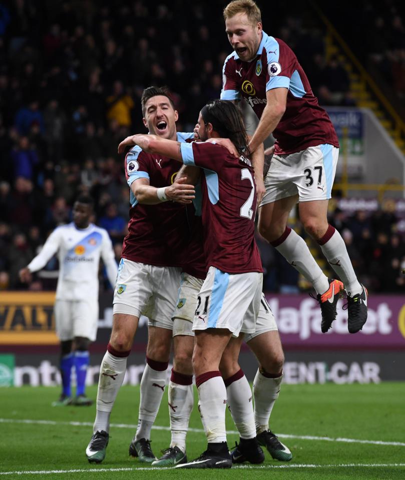  Ashley Barnes rounded off Burnley's scoring with his third league goal of the campaign