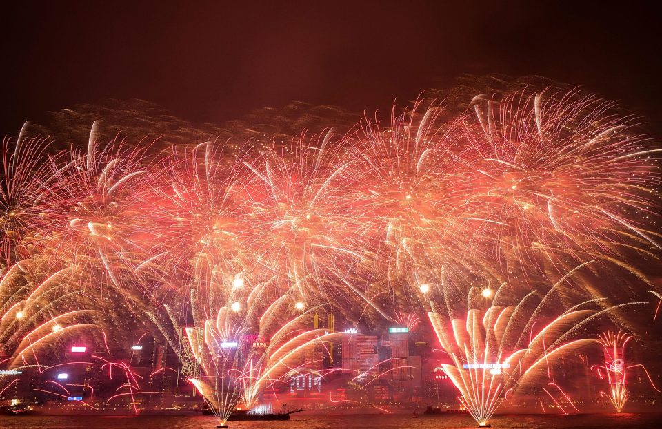  The spectacular followed similar displays in Australia, New Zealand and Singapore