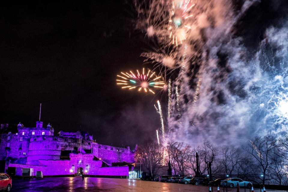  Fireworks over Edinburgh Castle as the Hogmanay celebrations get underway in spectacular fashion