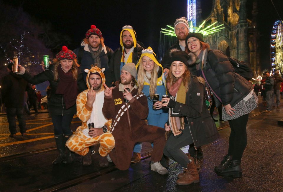  Party-goers from Australia and New Zealand have joined the celebrations in the Scottish capital