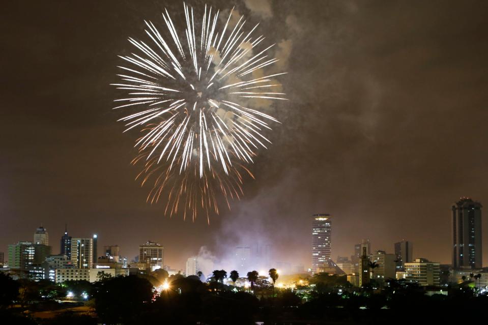  The Kenyan capital also celebrated with fireworks