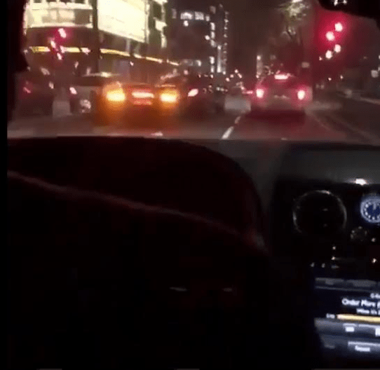  The Lambo ploughed into a Mercedes and a Vauxhall at the lights