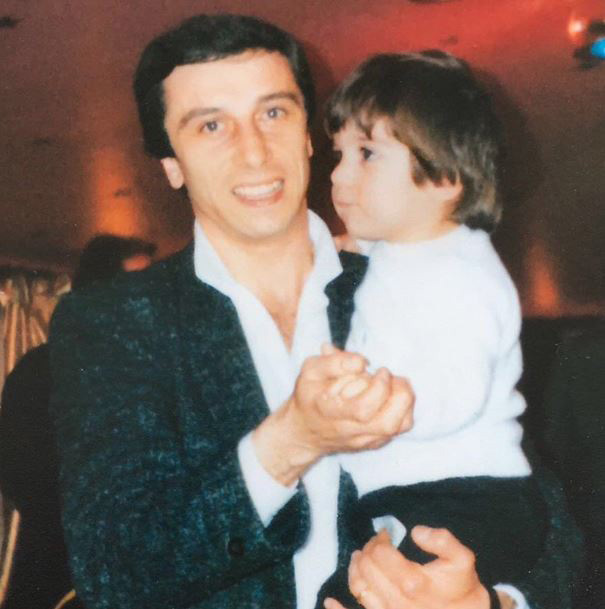  A young Henrikh Mkhitaryan with his late father Hamlet