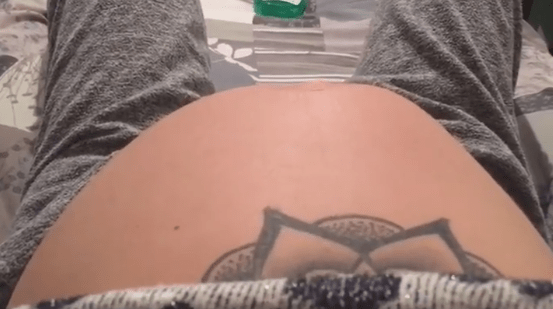  Stephanie Davis has shared this video of her baby boy moving inside her stomach