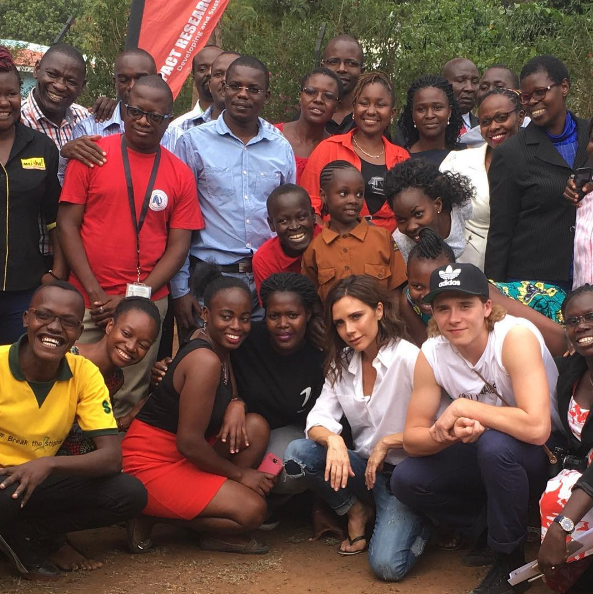  Victoria on a recent visit to Kenya with her son Brooklyn