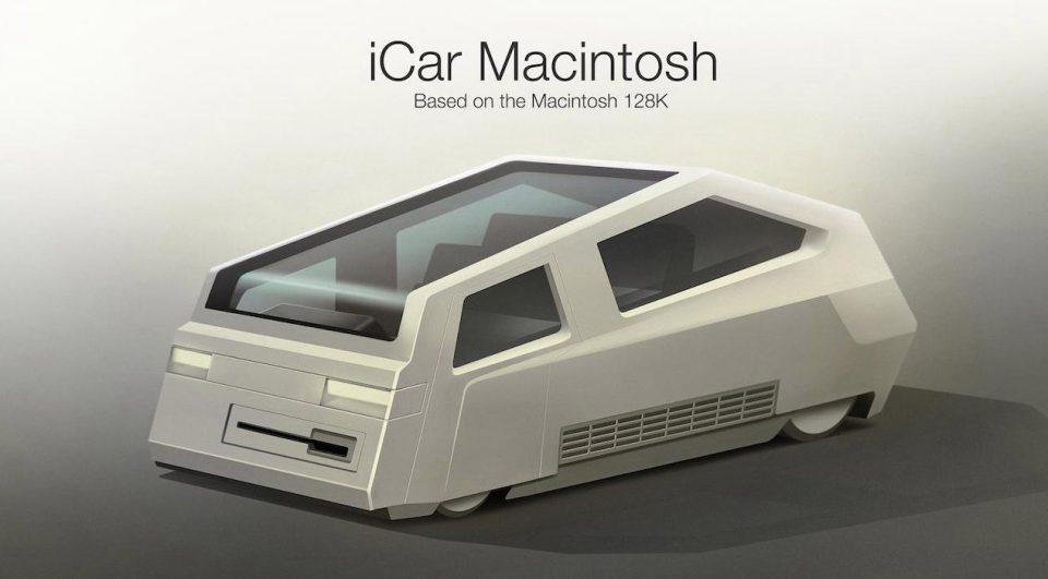  This iCar model is based on the vintage Macintosh computer