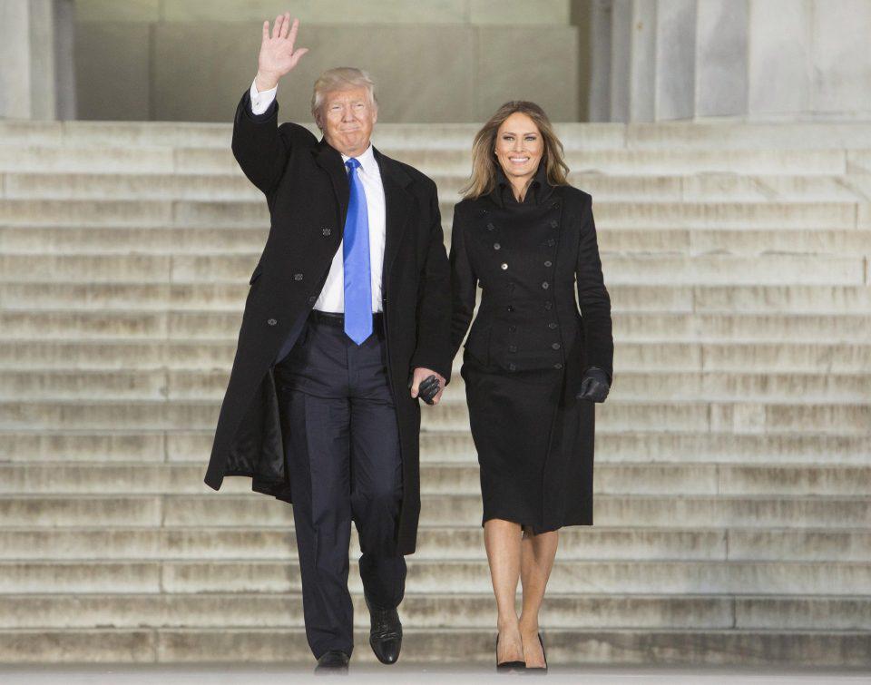  Trump and his wife Melania taking part in a Make America Great Again welcome concert in Washington