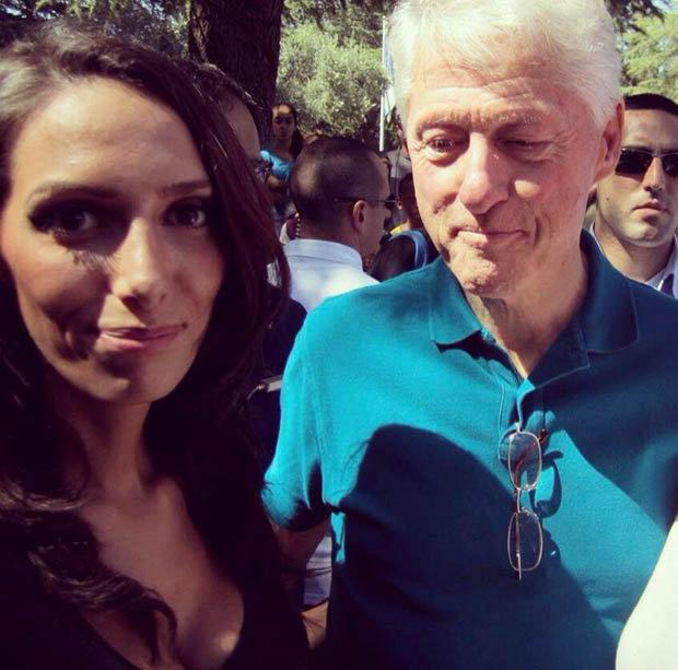  The former president got caught out staring at a woman's chest in 2014