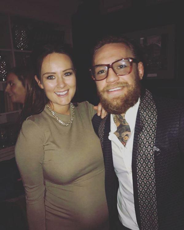  Conor McGregor poses with his partner Dee Devlin at a 40th birthday bash in Dublin recently