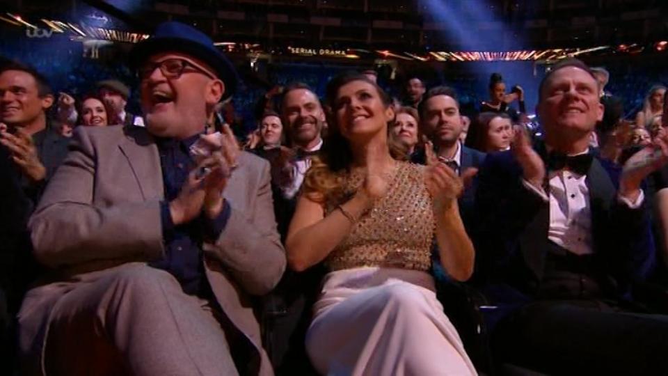  Corrie notably stayed seated while the other soaps stood up to applaud the winners