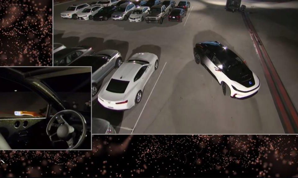  The live demo showed the electric sedan making its way through a car park without a driver