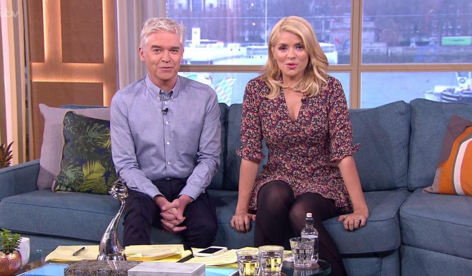  Holly Willoughby and Phillip Schofield looked a little tired on Thursday's This Morning as she shared her wardrobe malfunction tale