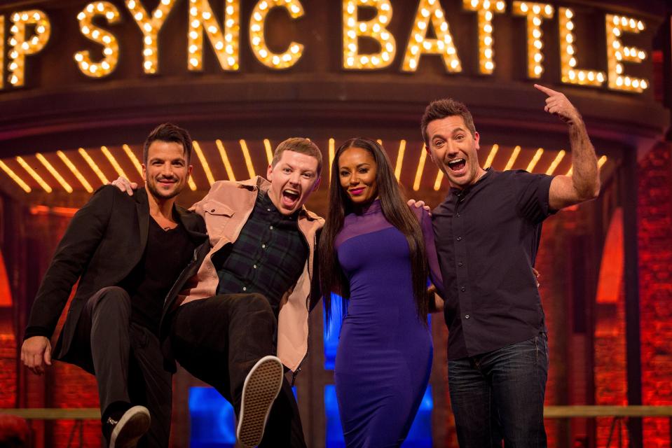  Lip Sync Battle UK: Gino D’Acampo (right) and Peter Andre (left), go head to head in another edition of the energetic show