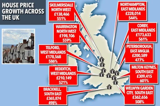 Map of house price growth