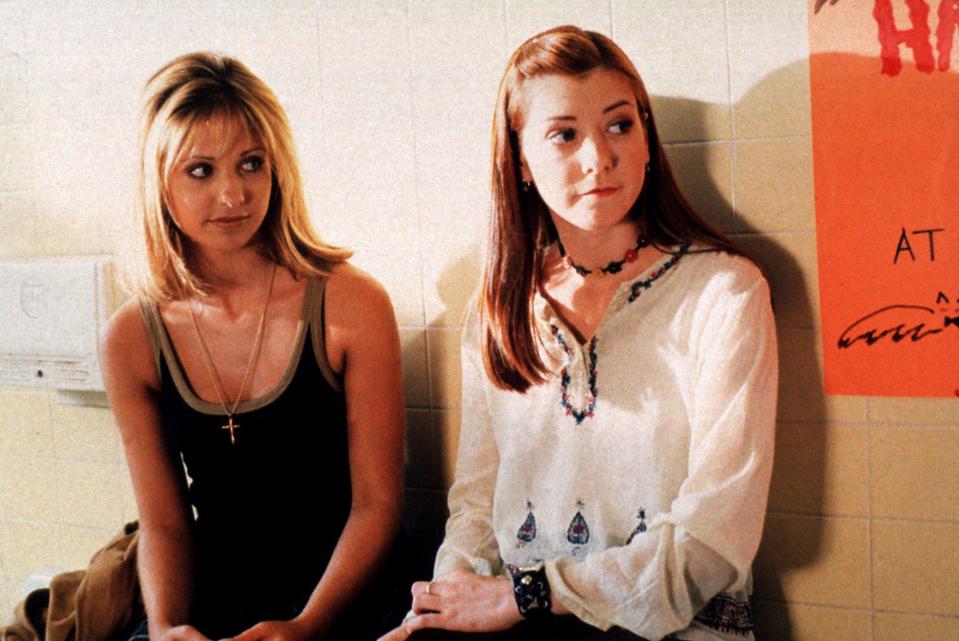  Alyson Hannigan (right) played Willow (pictured with Buffy, played by Sarah Michelle Gellar)