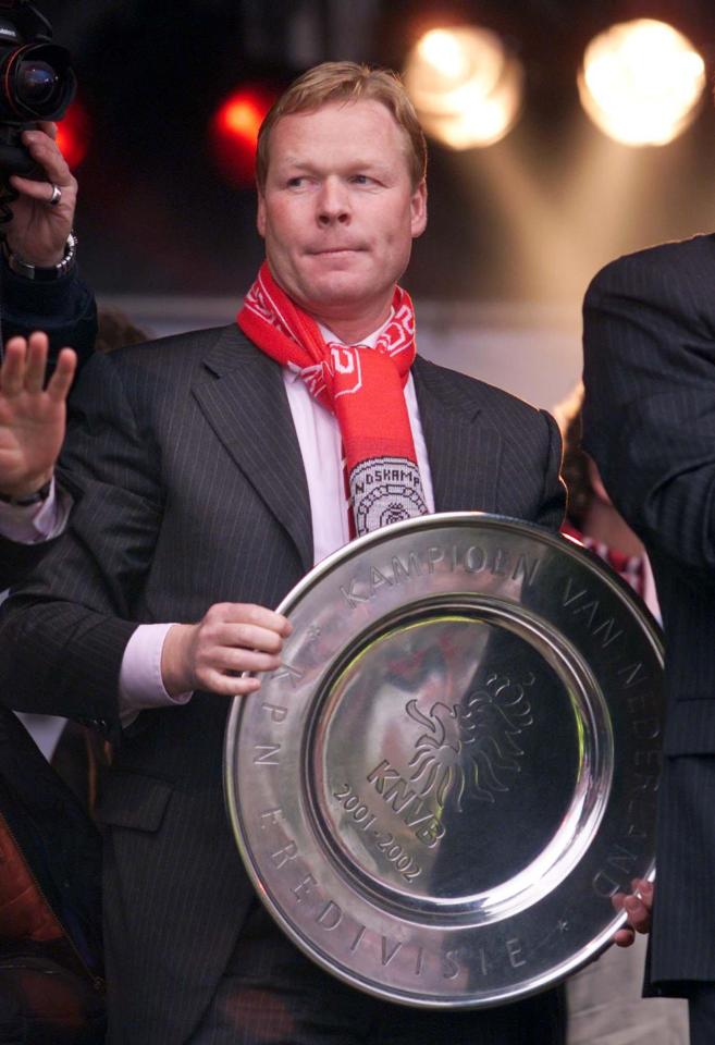  Ronald Koeman has extensive managerial experience, winning the league with Ajax