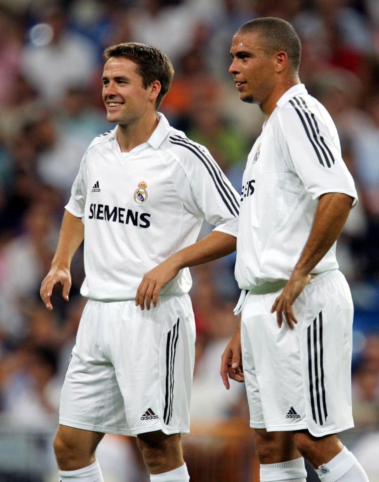 The duo played together at Real Madrid - but it did not prevent Owen from making a cruel jibe