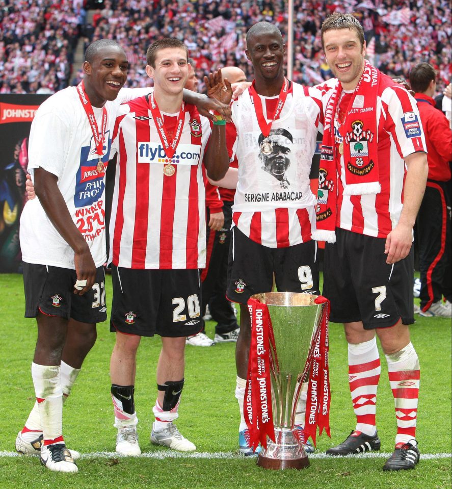  Lallana's last cup success came with the Saints when he helped them win the 2010 Football League Trophy