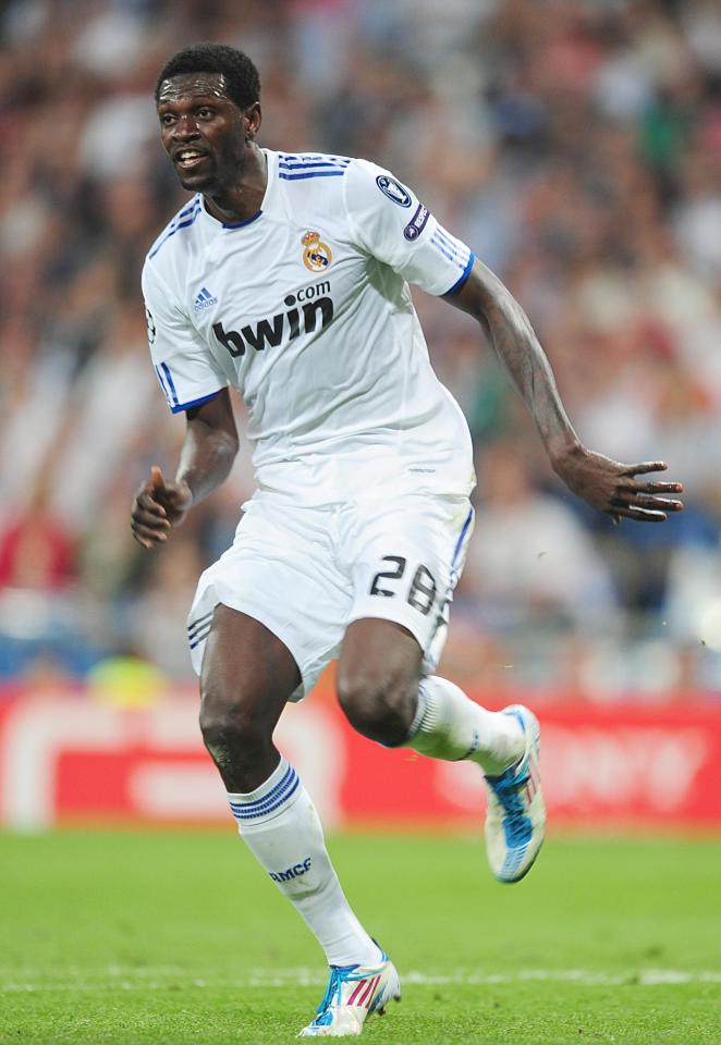  Emmanuel Adebayor was a surprise pick from Jose Mourinho at Real Madrid